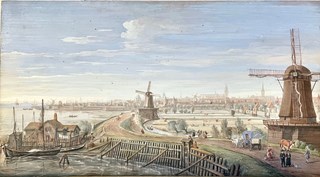 Caspar van Wittel (1653-1736), Gezicht op Hoorn, 1712
