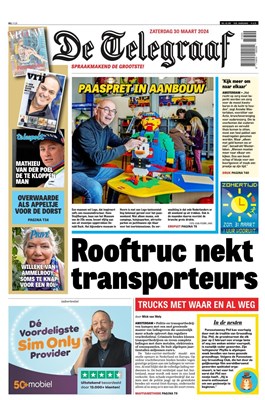 Telegraaf voorpagina 29 mrt 2024